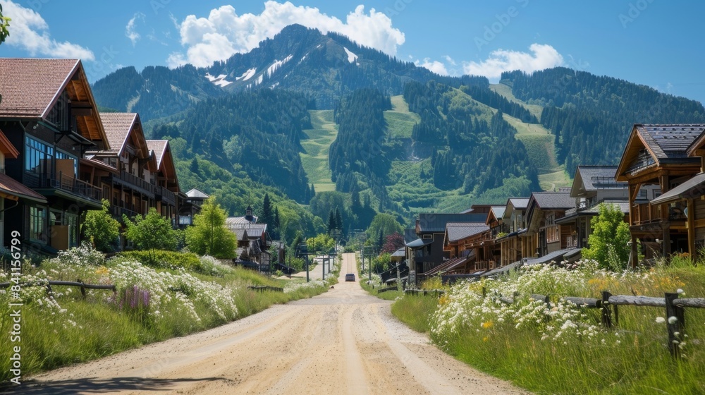 Fototapeta premium Shining Success: Crystal Mountain Peak in Marketing Strategy