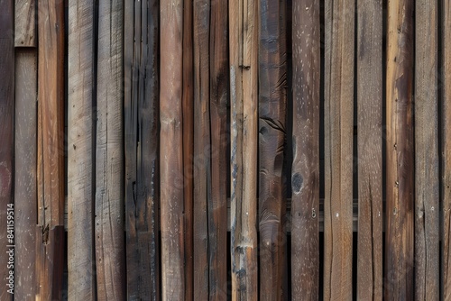 Rustic Brown Wooden Slat Wall Texture