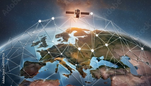 Celestial Connections:Europe Enveloped by an Interconnected Satellite