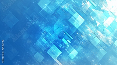 四角の幾何学模様テクスチャー、青12