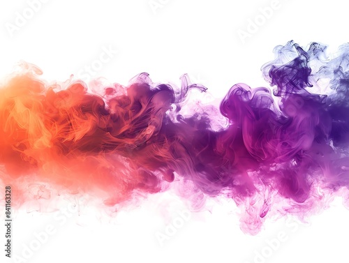 The image shows a colorful smoke cloud