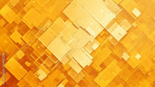 四角の幾何学模様テクスチャー、黄6