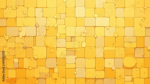 四角の幾何学模様テクスチャー、黄5