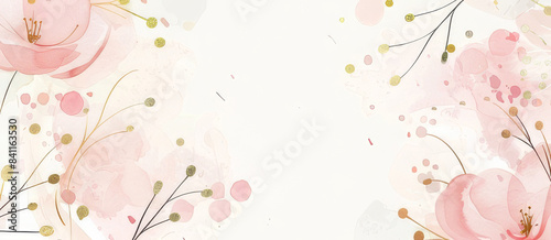 Elegant watercolor backdrop with soft pastel floral elements, delicate touch