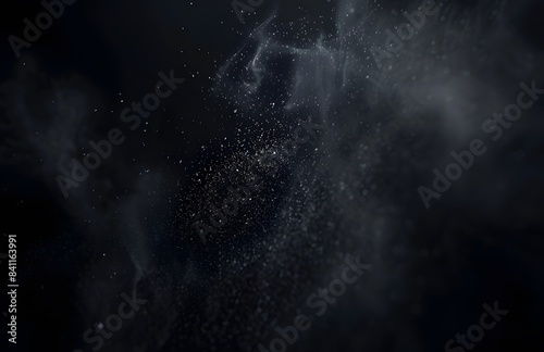 Cinematic Dust Particles in Dark Background photo