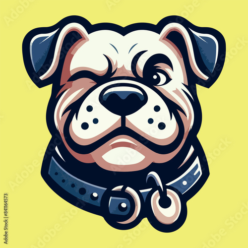a mascot bull dog head
