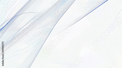Minimalist white background, thin blue lines, elegant, ideal for web design