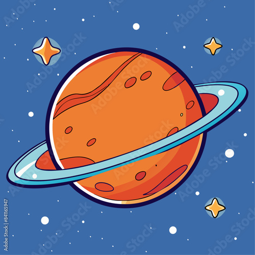 Planet cartoon vector clipart Illustration