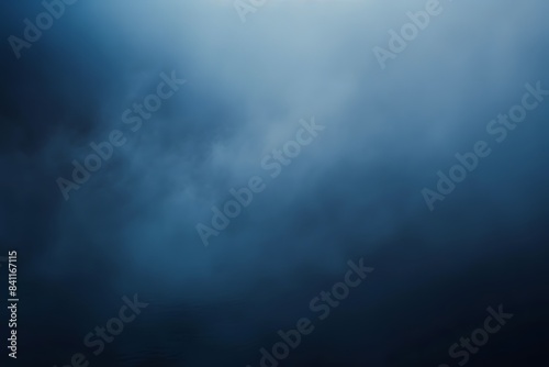 Minimalist Dark Blue Foggy Background