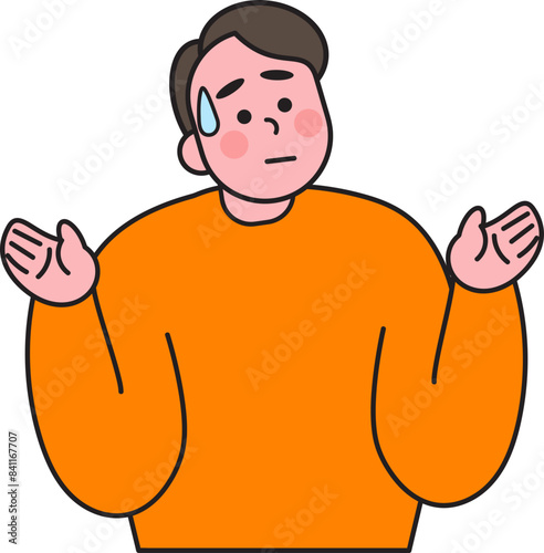 Man with shock action