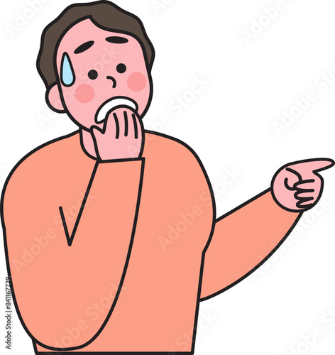 Man with shock action