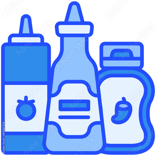 Ketchup Blue Color icon