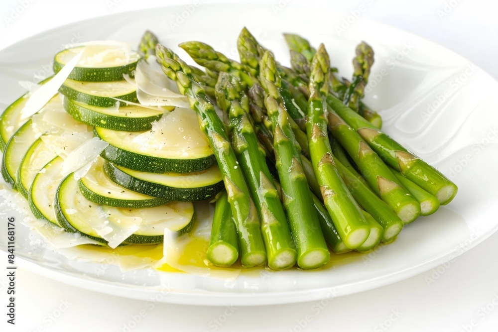 Fresh Asparagus and Zucchini Salad with Lemon Vinaigrette and Pecorino Romano Fresh Asparagus and Zucchini Salad with Lemon Vinaigrette and Pecorino Romano