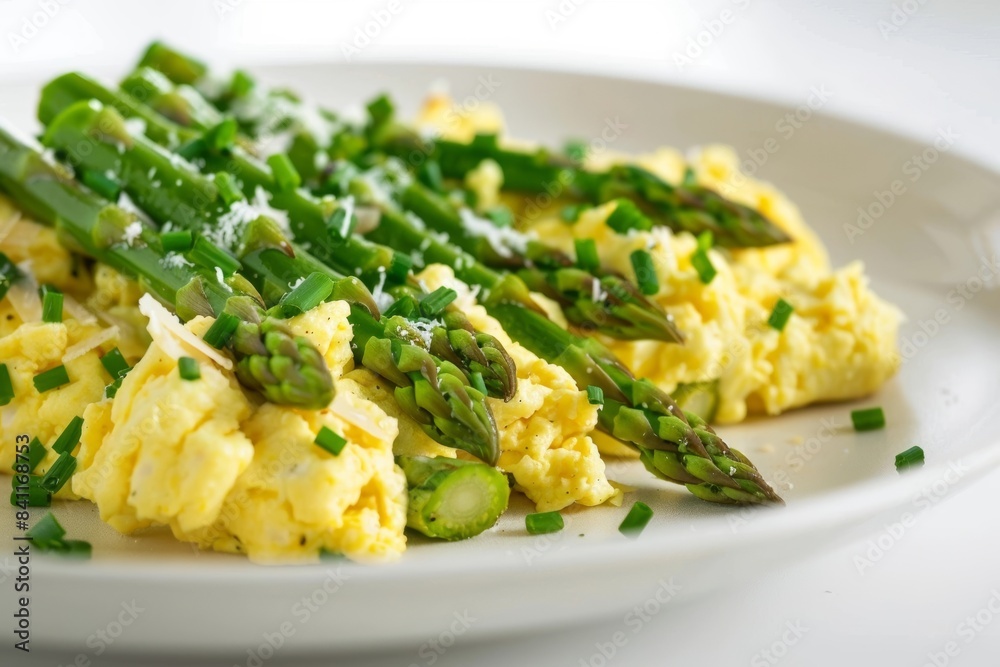 Sizzling Asparagus and Parmesan Scrambled Eggs with Chives Sizzling Asparagus and Parmesan Scrambled Eggs with Chives