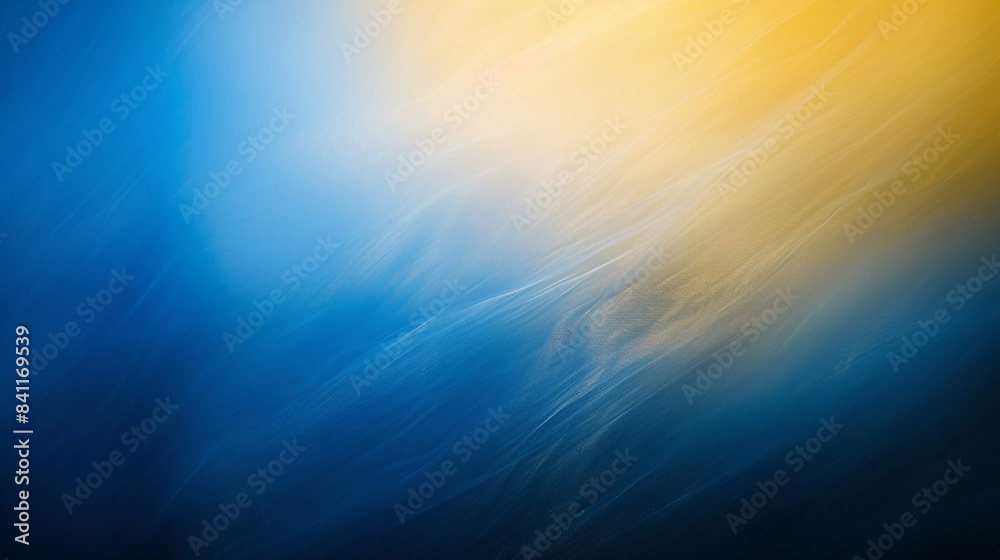 Obraz premium Abstract background with a subtle gradient transitioning from deep blue to bright yellow, creating a smooth and calming effect.