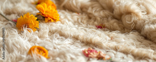 Soft, fluffy Eid ul Azha wool symbolizing sacrifice. photo