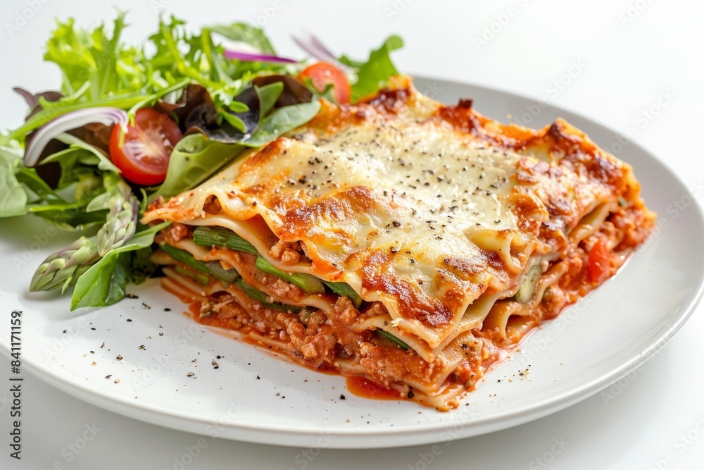 Indulgent Asparagus Lasagna with a Rich Mozzarella Topping