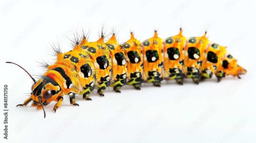 Obraz premium Caterpillar clearly photo on white background ,