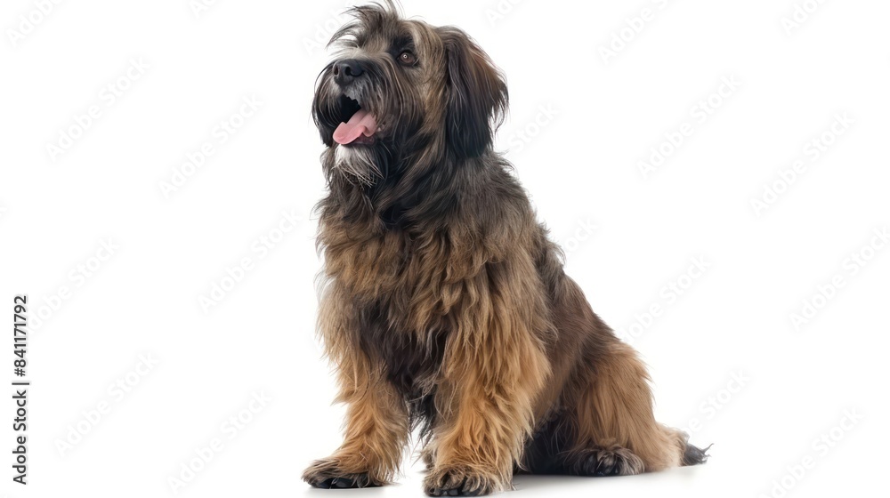 Catalan Sheepdog clearly photo on white background , Catalan Sheepdog clearly photo on white background ,