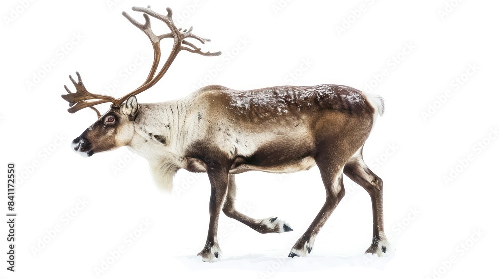 Caribou clearly photo on white background , Caribou clearly photo on white background ,