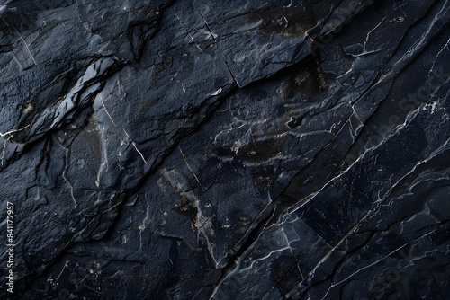 Dark Grey Stone Texture Background, Black Color