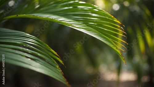 Timelapse of a Palm Leafs Subtle Curl A Captivating Moment of Natures.