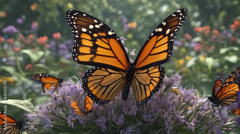 Matriarch of the Insect Realm: Majestic Monarch Presiding Over Her Scuttling Subjects, Generative AI Matriarch of the Insect Realm: Majestic Monarch Presiding Over Her Scuttling Subjects, Generative AI