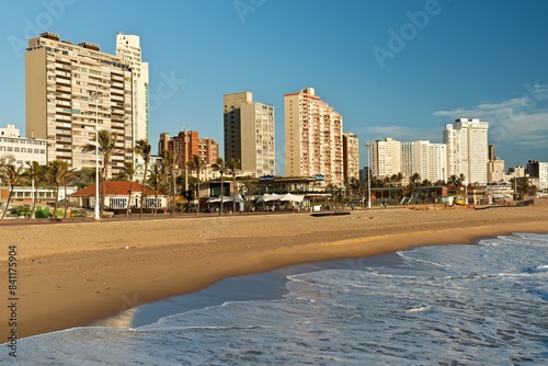 View of North Beach and the coast of the Indian Ocean in Durban city. Republic of South Africa. Africa.  © Rostislav