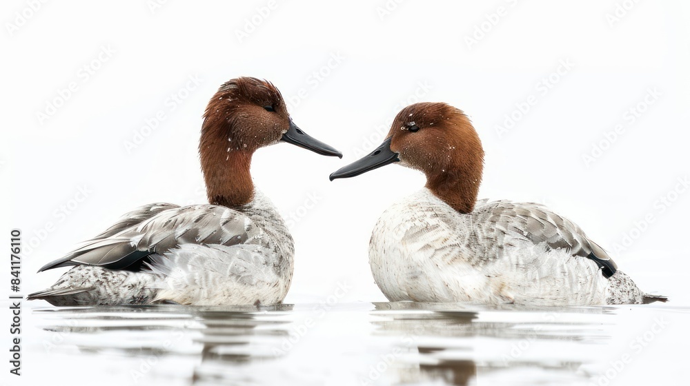 Canvasback clearly photo on white background , Canvasback clearly photo on white background ,