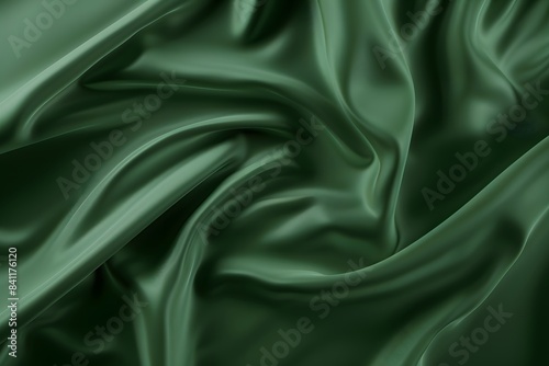 Abstract Green Silk Fabric Texture Wallpaper