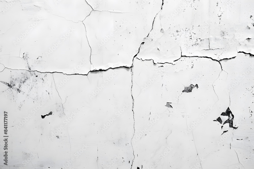 Obraz premium Grunge White Wall Texture With Cracks