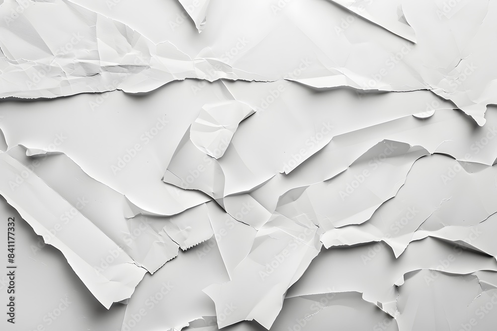Abstract Crumpled White Paper Texture Abstract Crumpled White Paper Texture
