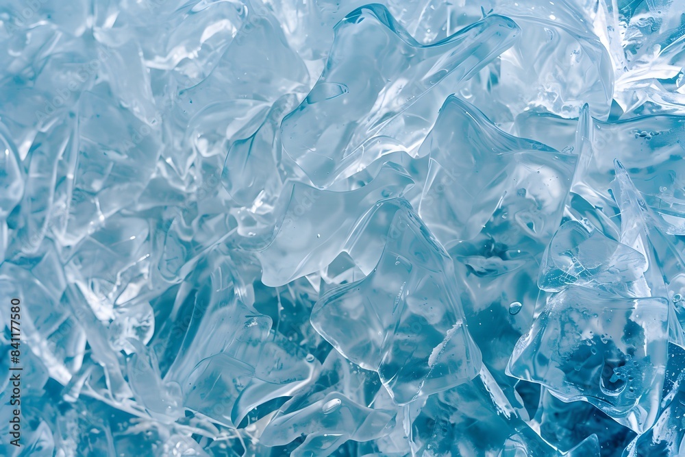 Close-Up Texture of Blue Ice Crystals Close-Up Texture of Blue Ice Crystals