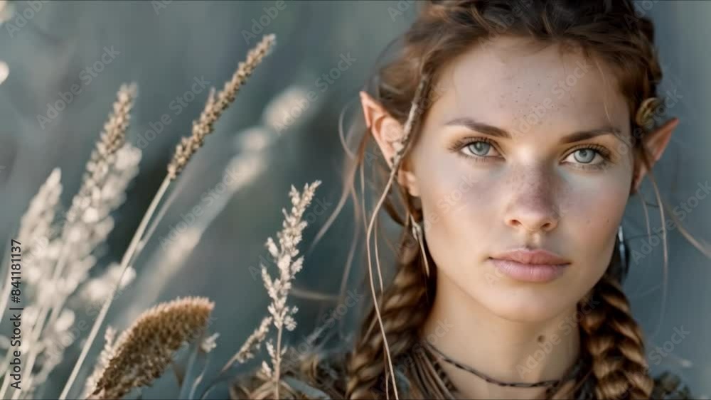Fantasy portrait of an elf shaman woman with vikinginspired attire. Concept Fantasy Portrait, Elf Shaman, Viking Inspiration, Attire, Woman