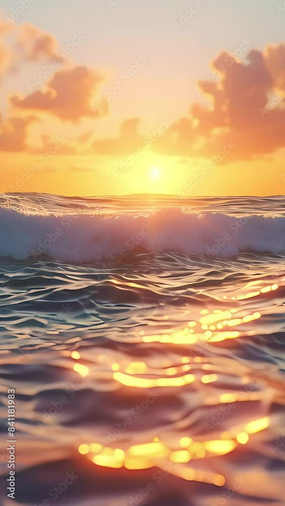 ocean waves with sunset background video 4K ocean waves with sunset background video 4K