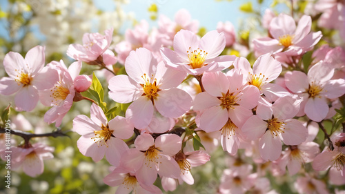 Spring Blossoms: Sun-Kissed Petals, Nature's Palette, Delicate Beauty, Generative AI © 4K_Heaven