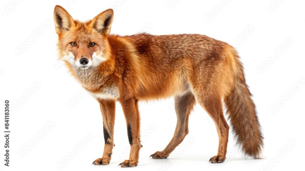 Obraz premium Dhole full body clearly photo on white background , 