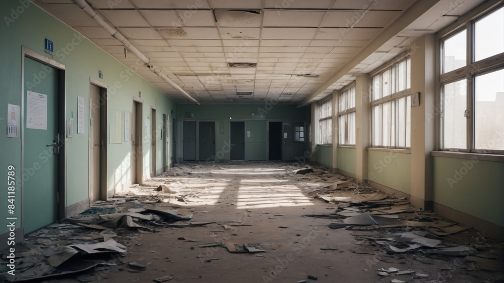 Traversing the silent wards of a deserted medical facility, where memories of healing have long faded into the dust, Generative AI
