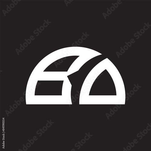 BO letter logo design on White background. BO creative initials letter logo concept. BO letter design.	
