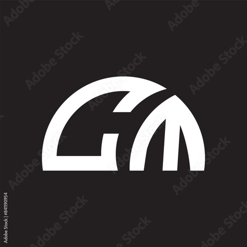 CM letter logo design on White background. CM creative initials letter logo concept. CM letter design.	
