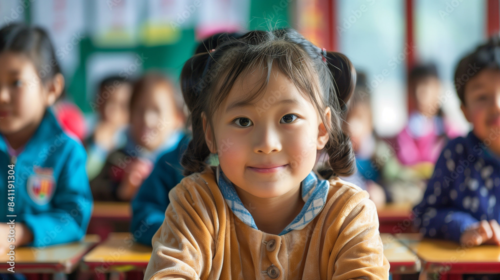 copy space, stockphoto, close up of some primary school students in a primary school classroom in Asia. Back to school theme. copy space, stockphoto, close up of some primary school students in a primary school classroom in Asia. Back to school theme.