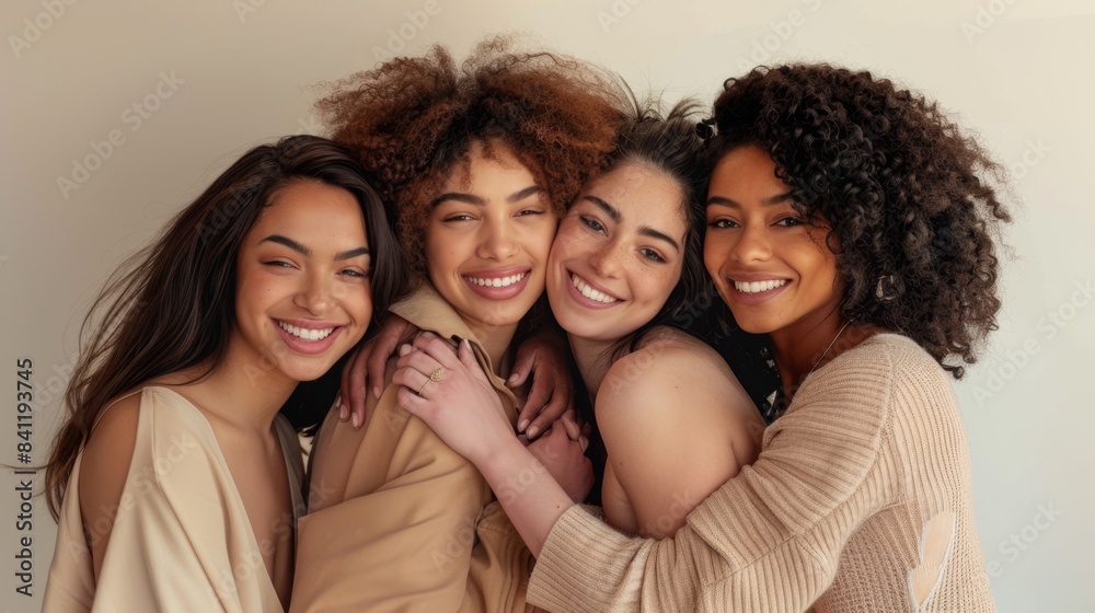 The smiling diverse friends The smiling diverse friends