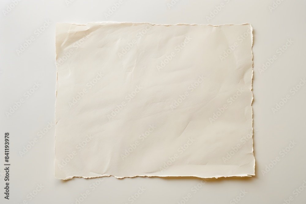 Obraz premium Minimalist Off-White Paper Texture with Torn Edges