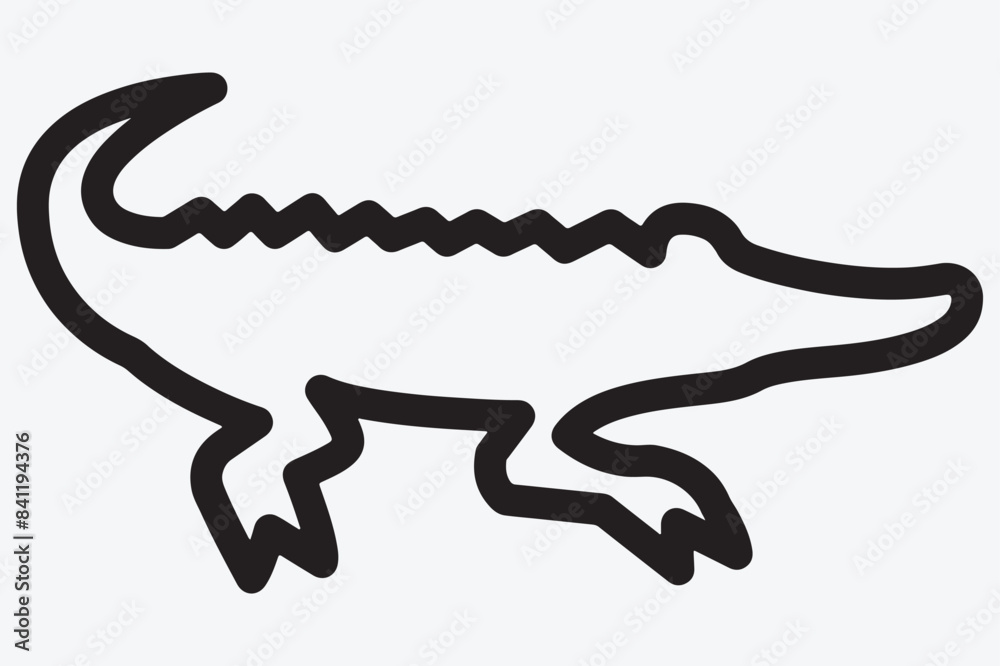 Big Crocodile vector and illustration art Big Crocodile vector and illustration art