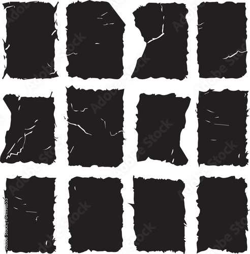 set of paper silhouettes