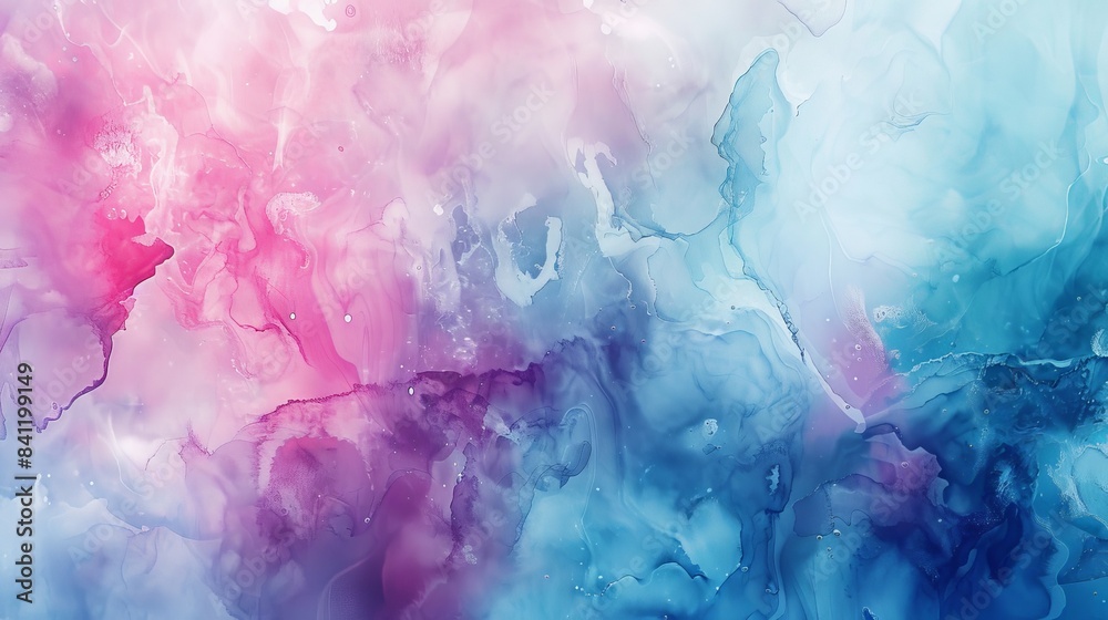 Create an abstract background with a watercolor effect, blending soft, fluid colors like pinks, blues, and purples to create a serene and artistic feel. Create an abstract background with a watercolor effect, blending soft, fluid colors like pinks, blues, and purples to create a serene and artistic feel.