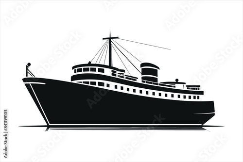 ship silhouette Vector design