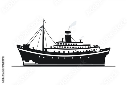 ship silhouette Vector design