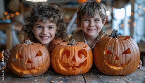 Familyfriendly Halloween event with pumpkin carving, costume contest, and trickortreating activities
