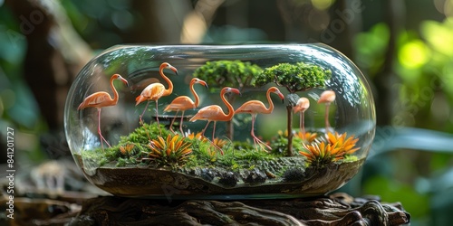 Dishes presented as impossibly intricate living dioramas capturing moments in lush ecosystems and natural environments tray garden photo